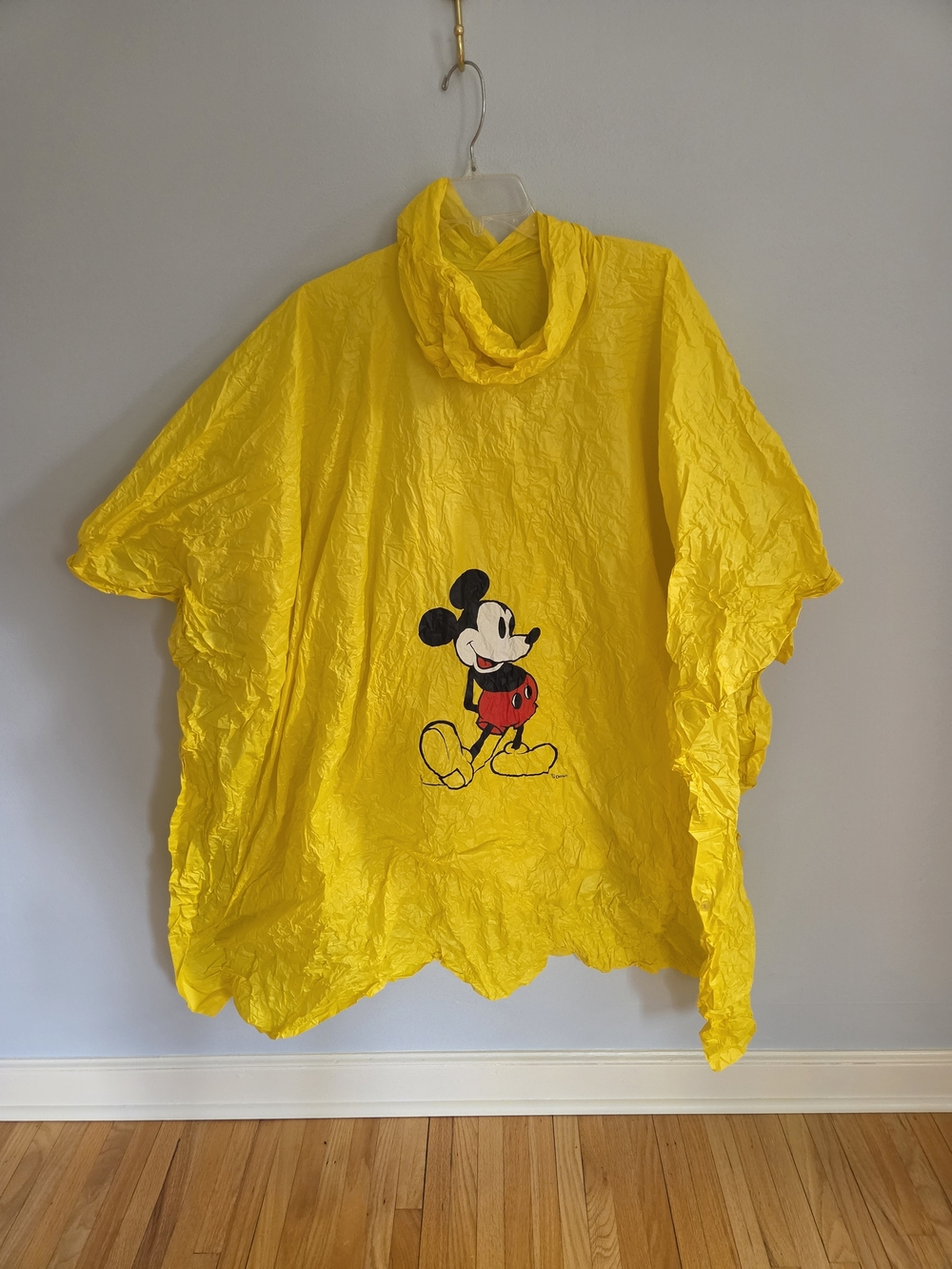 Disney Yellow Mickey Mouse Kids Poncho Hoodie